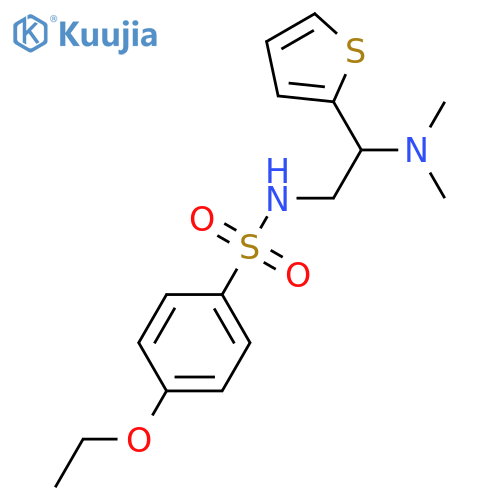 N-2-(dimethylamino)-2-(thiophen-2-yl)ethyl-4-ethoxybenzene-1-sulfonamide structure
