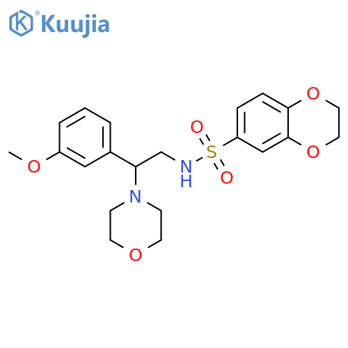 N-2-(3-methoxyphenyl)-2-(morpholin-4-yl)ethyl-2,3-dihydro-1,4-benzodioxine-6-sulfonamide structure