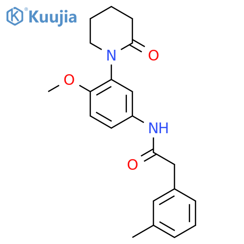 N-4-methoxy-3-(2-oxopiperidin-1-yl)phenyl-2-(3-methylphenyl)acetamide structure