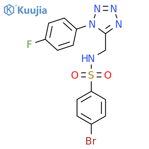 4-bromo-N-{1-(4-fluorophenyl)-1H-1,2,3,4-tetrazol-5-ylmethyl}benzene-1-sulfonamide structure