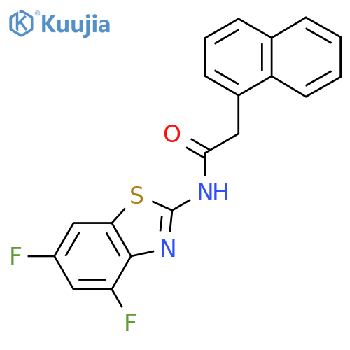 N-(4,6-difluoro-1,3-benzothiazol-2-yl)-2-(naphthalen-1-yl)acetamide structure