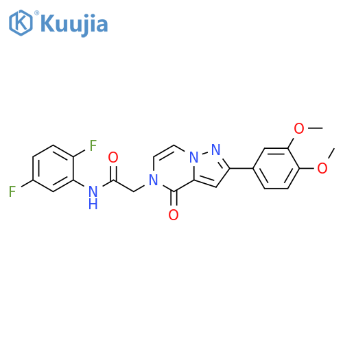 N-(2,5-difluorophenyl)-2-2-(3,4-dimethoxyphenyl)-4-oxo-4H,5H-pyrazolo1,5-apyrazin-5-ylacetamide structure