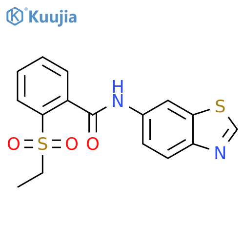 N-(1,3-benzothiazol-6-yl)-2-(ethanesulfonyl)benzamide structure