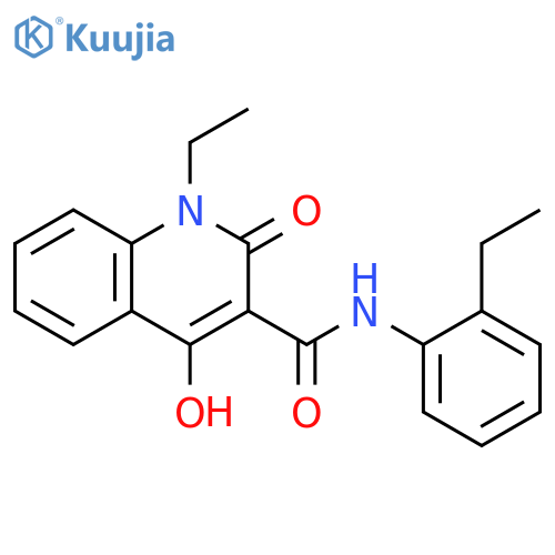 1-ethyl-N-(2-ethylphenyl)-4-hydroxy-2-oxo-1,2-dihydroquinoline-3-carboxamide structure