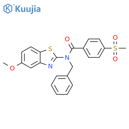 N-benzyl-4-methanesulfonyl-N-(5-methoxy-1,3-benzothiazol-2-yl)benzamide structure