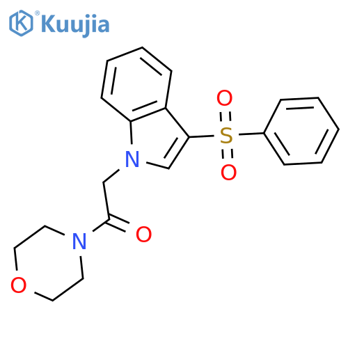 2-3-(benzenesulfonyl)-1H-indol-1-yl-1-(morpholin-4-yl)ethan-1-one structure