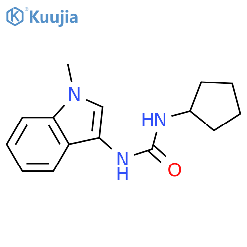 1-cyclopentyl-3-(1-methyl-1H-indol-3-yl)urea structure