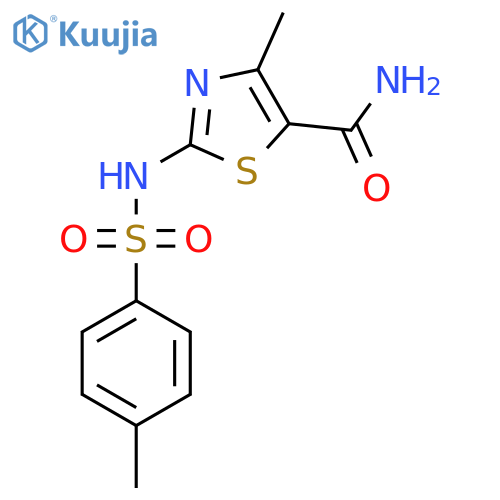 4-methyl-2-(4-methylbenzenesulfonamido)-1,3-thiazole-5-carboxamide structure