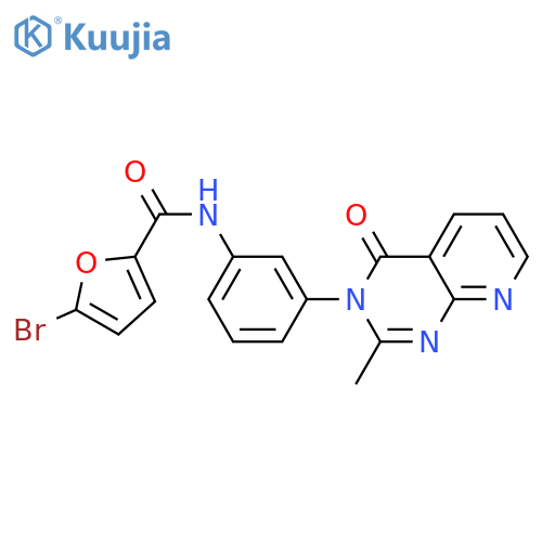 5-bromo-N-(3-{2-methyl-4-oxo-3H,4H-pyrido2,3-dpyrimidin-3-yl}phenyl)furan-2-carboxamide structure