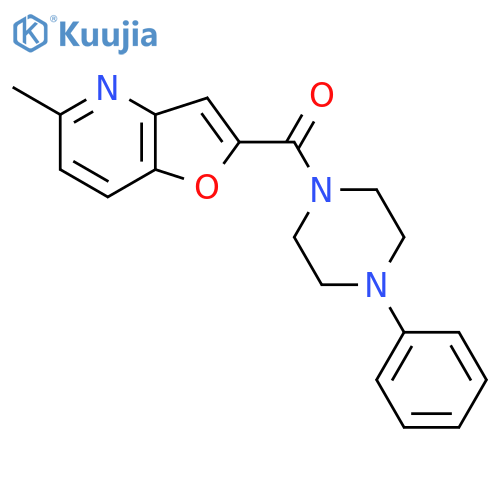 1-{5-methylfuro3,2-bpyridine-2-carbonyl}-4-phenylpiperazine structure