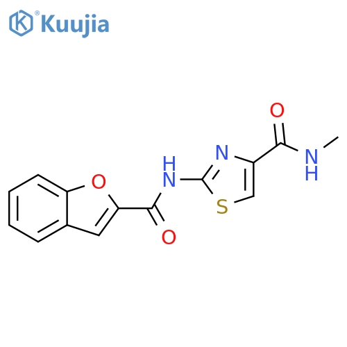 2-(1-benzofuran-2-amido)-N-methyl-1,3-thiazole-4-carboxamide structure