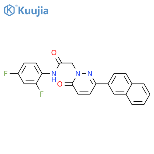 N-(2,4-difluorophenyl)-2-3-(naphthalen-2-yl)-6-oxo-1,6-dihydropyridazin-1-ylacetamide structure