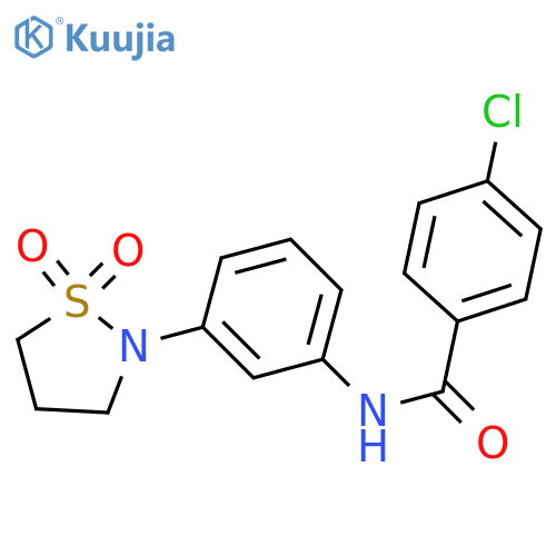4-chloro-N-3-(1,1-dioxo-1lambda6,2-thiazolidin-2-yl)phenylbenzamide structure