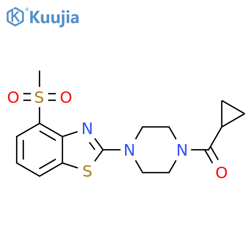 2-(4-cyclopropanecarbonylpiperazin-1-yl)-4-methanesulfonyl-1,3-benzothiazole structure