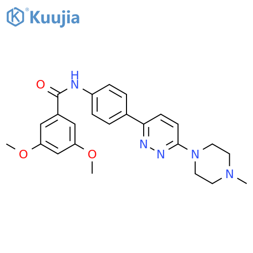 3,5-dimethoxy-N-{4-6-(4-methylpiperazin-1-yl)pyridazin-3-ylphenyl}benzamide structure