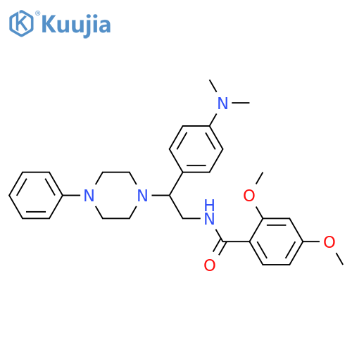 N-{2-4-(dimethylamino)phenyl-2-(4-phenylpiperazin-1-yl)ethyl}-2,4-dimethoxybenzamide structure