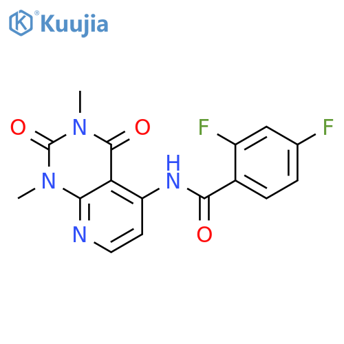 N-{1,3-dimethyl-2,4-dioxo-1H,2H,3H,4H-pyrido2,3-dpyrimidin-5-yl}-2,4-difluorobenzamide structure