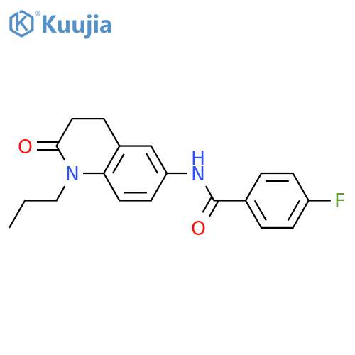 4-fluoro-N-(2-oxo-1-propyl-1,2,3,4-tetrahydroquinolin-6-yl)benzamide structure