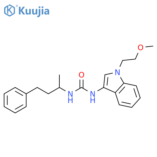 3-1-(2-methoxyethyl)-1H-indol-3-yl-1-(4-phenylbutan-2-yl)urea structure