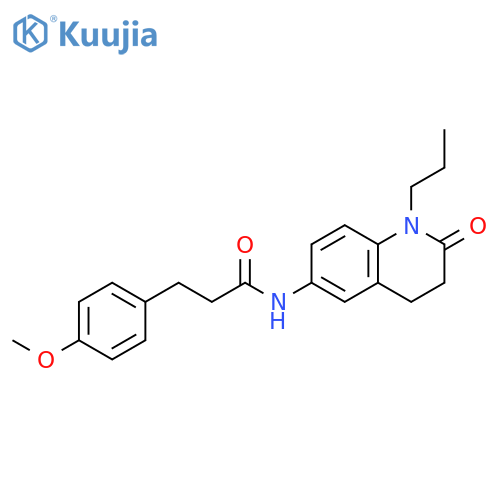 3-(4-methoxyphenyl)-N-(2-oxo-1-propyl-1,2,3,4-tetrahydroquinolin-6-yl)propanamide structure