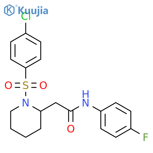 2-1-(4-chlorobenzenesulfonyl)piperidin-2-yl-N-(4-fluorophenyl)acetamide structure