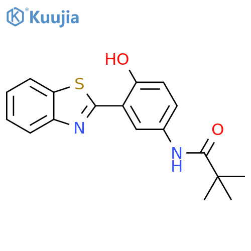 N-3-(1,3-benzothiazol-2-yl)-4-hydroxyphenyl-2,2-dimethylpropanamide structure
