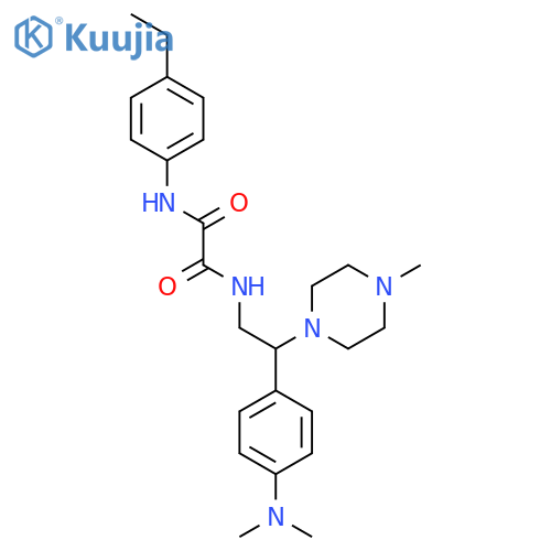 N-{2-4-(dimethylamino)phenyl-2-(4-methylpiperazin-1-yl)ethyl}-N'-(4-ethylphenyl)ethanediamide structure