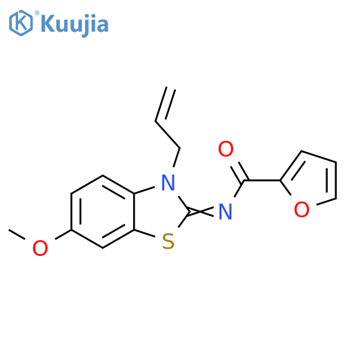 N-(2Z)-6-methoxy-3-(prop-2-en-1-yl)-2,3-dihydro-1,3-benzothiazol-2-ylidenefuran-2-carboxamide structure