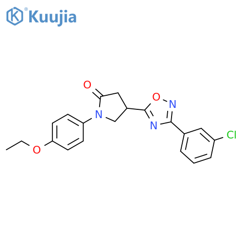 4-3-(3-chlorophenyl)-1,2,4-oxadiazol-5-yl-1-(4-ethoxyphenyl)pyrrolidin-2-one structure