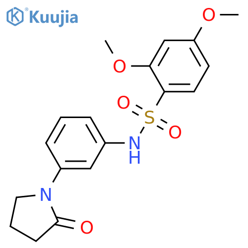 2,4-dimethoxy-N-3-(2-oxopyrrolidin-1-yl)phenylbenzene-1-sulfonamide structure