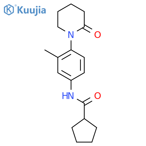 N-3-methyl-4-(2-oxopiperidin-1-yl)phenylcyclopentanecarboxamide structure