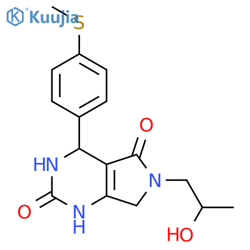 6-(2-hydroxypropyl)-4-4-(methylsulfanyl)phenyl-1H,2H,3H,4H,5H,6H,7H-pyrrolo3,4-dpyrimidine-2,5-dione structure