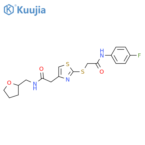 2-2-({(4-fluorophenyl)carbamoylmethyl}sulfanyl)-1,3-thiazol-4-yl-N-(oxolan-2-yl)methylacetamide structure