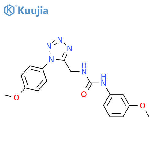 1-(3-methoxyphenyl)-3-{1-(4-methoxyphenyl)-1H-1,2,3,4-tetrazol-5-ylmethyl}urea structure