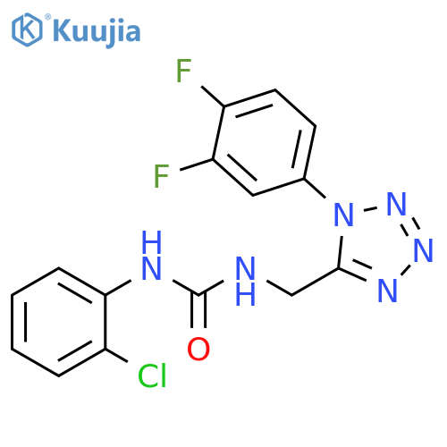 1-(2-chlorophenyl)-3-{1-(3,4-difluorophenyl)-1H-1,2,3,4-tetrazol-5-ylmethyl}urea structure