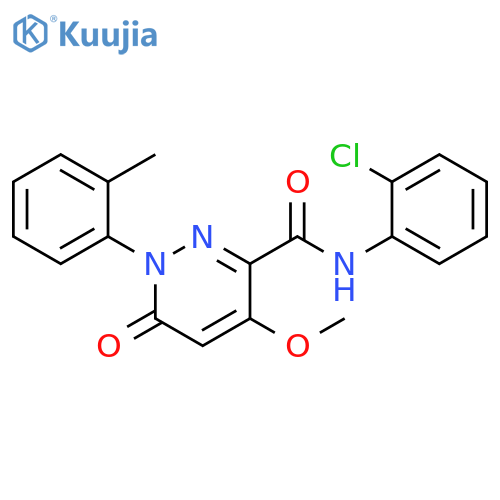 N-(2-chlorophenyl)-4-methoxy-1-(2-methylphenyl)-6-oxo-1,6-dihydropyridazine-3-carboxamide structure
