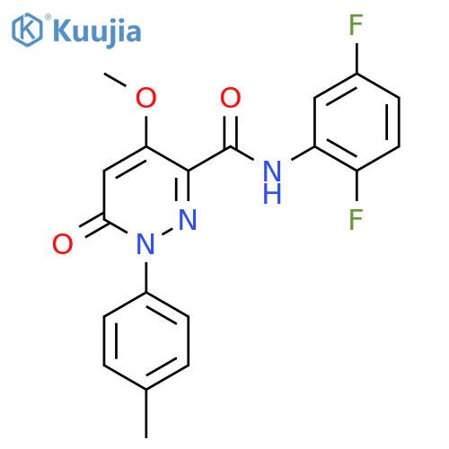 N-(2,5-difluorophenyl)-4-methoxy-1-(4-methylphenyl)-6-oxo-1,6-dihydropyridazine-3-carboxamide structure