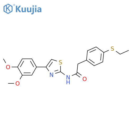 N-4-(3,4-dimethoxyphenyl)-1,3-thiazol-2-yl-2-4-(ethylsulfanyl)phenylacetamide structure