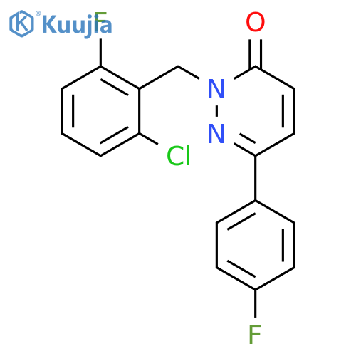 2-(2-chloro-6-fluorophenyl)methyl-6-(4-fluorophenyl)-2,3-dihydropyridazin-3-one structure