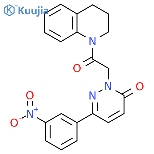 6-(3-nitrophenyl)-2-2-oxo-2-(1,2,3,4-tetrahydroquinolin-1-yl)ethyl-2,3-dihydropyridazin-3-one structure