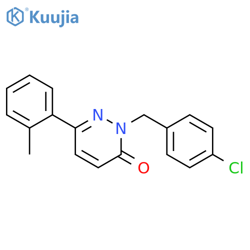 2-(4-chlorophenyl)methyl-6-(2-methylphenyl)-2,3-dihydropyridazin-3-one structure