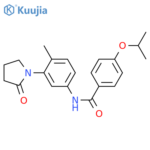 N-4-methyl-3-(2-oxopyrrolidin-1-yl)phenyl-4-(propan-2-yloxy)benzamide structure
