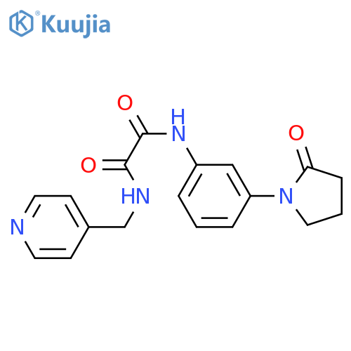 N-3-(2-oxopyrrolidin-1-yl)phenyl-N'-(pyridin-4-yl)methylethanediamide structure
