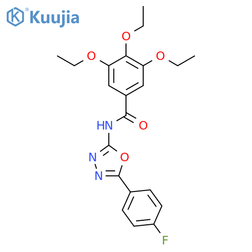 3,4,5-triethoxy-N-5-(4-fluorophenyl)-1,3,4-oxadiazol-2-ylbenzamide structure