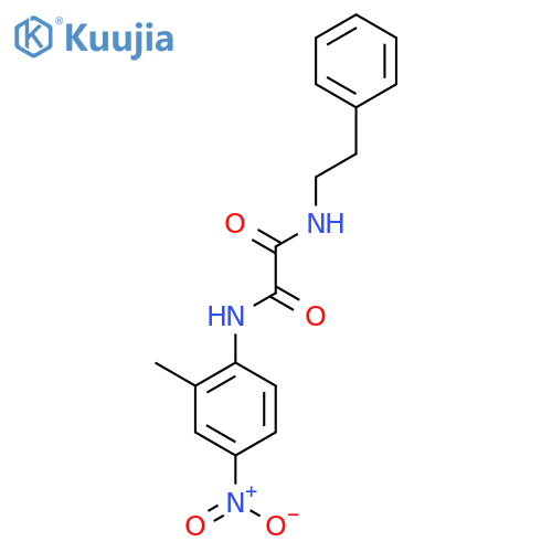 N-(2-methyl-4-nitrophenyl)-N'-(2-phenylethyl)ethanediamide structure