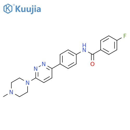 4-fluoro-N-{4-6-(4-methylpiperazin-1-yl)pyridazin-3-ylphenyl}benzamide structure