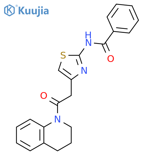 N-{4-2-oxo-2-(1,2,3,4-tetrahydroquinolin-1-yl)ethyl-1,3-thiazol-2-yl}benzamide structure