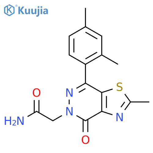 2-7-(2,4-dimethylphenyl)-2-methyl-4-oxo-4H,5H-1,3thiazolo4,5-dpyridazin-5-ylacetamide structure
