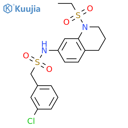 1-(3-chlorophenyl)-N-1-(ethanesulfonyl)-1,2,3,4-tetrahydroquinolin-7-ylmethanesulfonamide structure