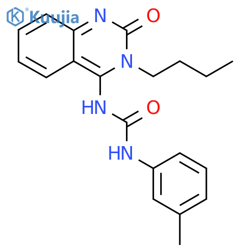 3-(4E)-3-butyl-2-oxo-1,2,3,4-tetrahydroquinazolin-4-ylidene-1-(3-methylphenyl)urea structure